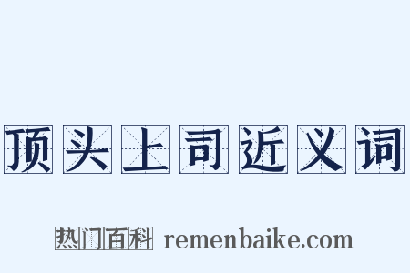 顶头上司近义词是什么意思的图片